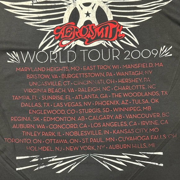 NEW Aerosmith World Tour 2009 Graphic {Alstyle} T-Shirt Black Men’s L - Picture 8 of 10